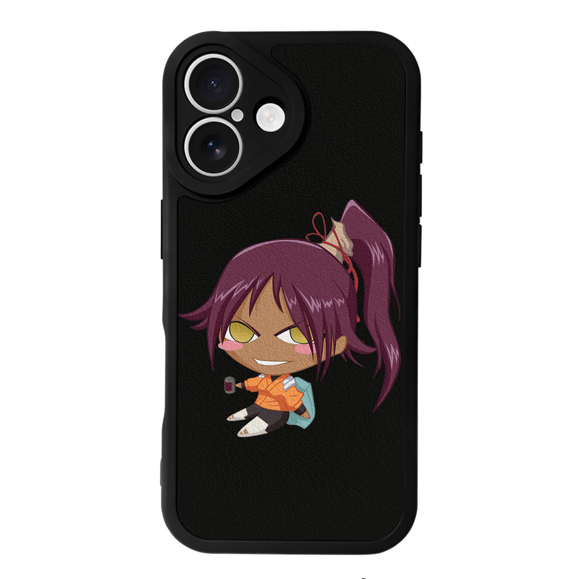（画像用） ブリーチ 四楓院 夜一（しほういん よるいち） BLEACH Shihouin Yoruichi 【iPhone 16シリーズ対応】シリコンスマホケース（レザー調） 材質：シリコン